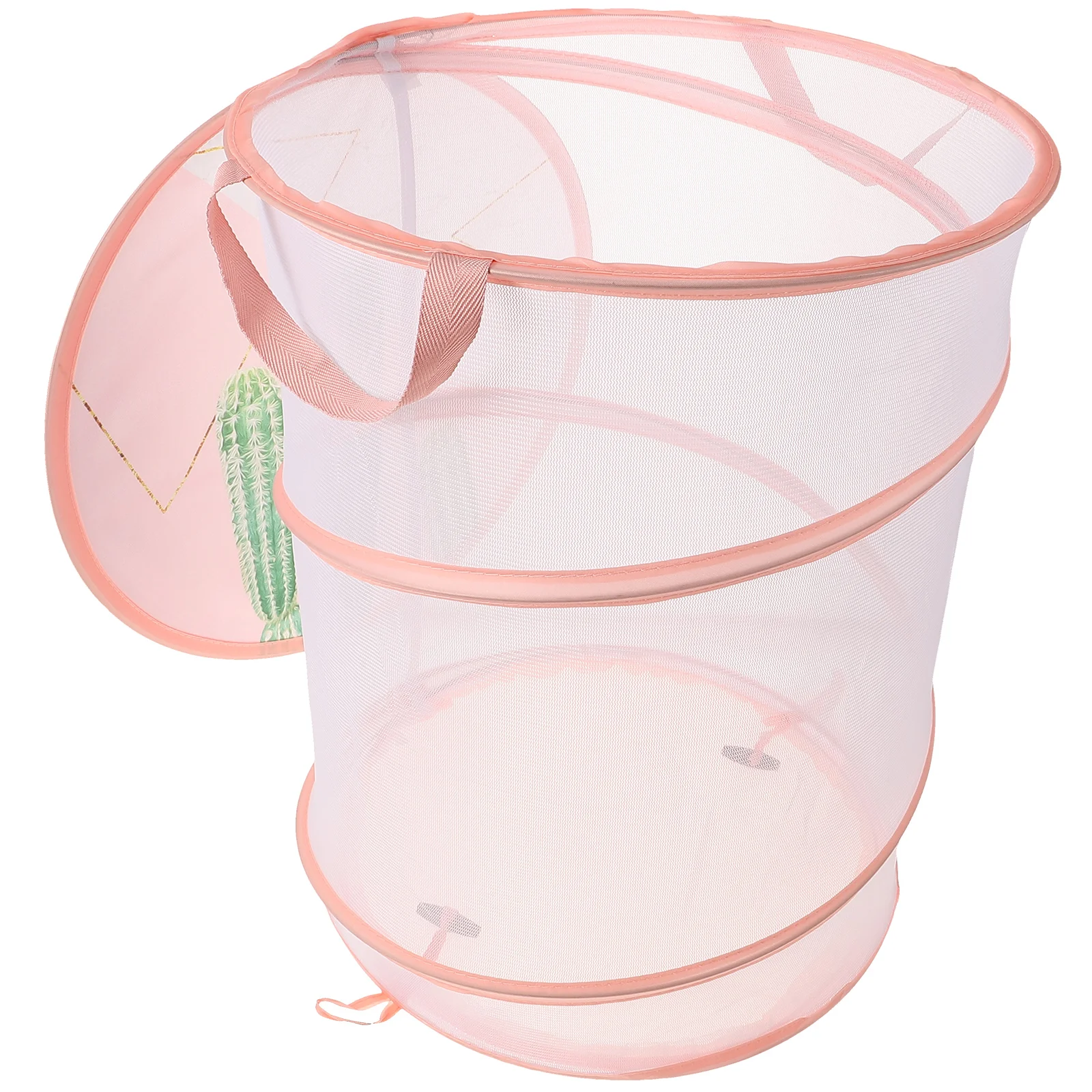 

Folding Washing Basket Laundry Hamper Household Bag Handles Polyester Cloth Organizer Space-saving Clothes