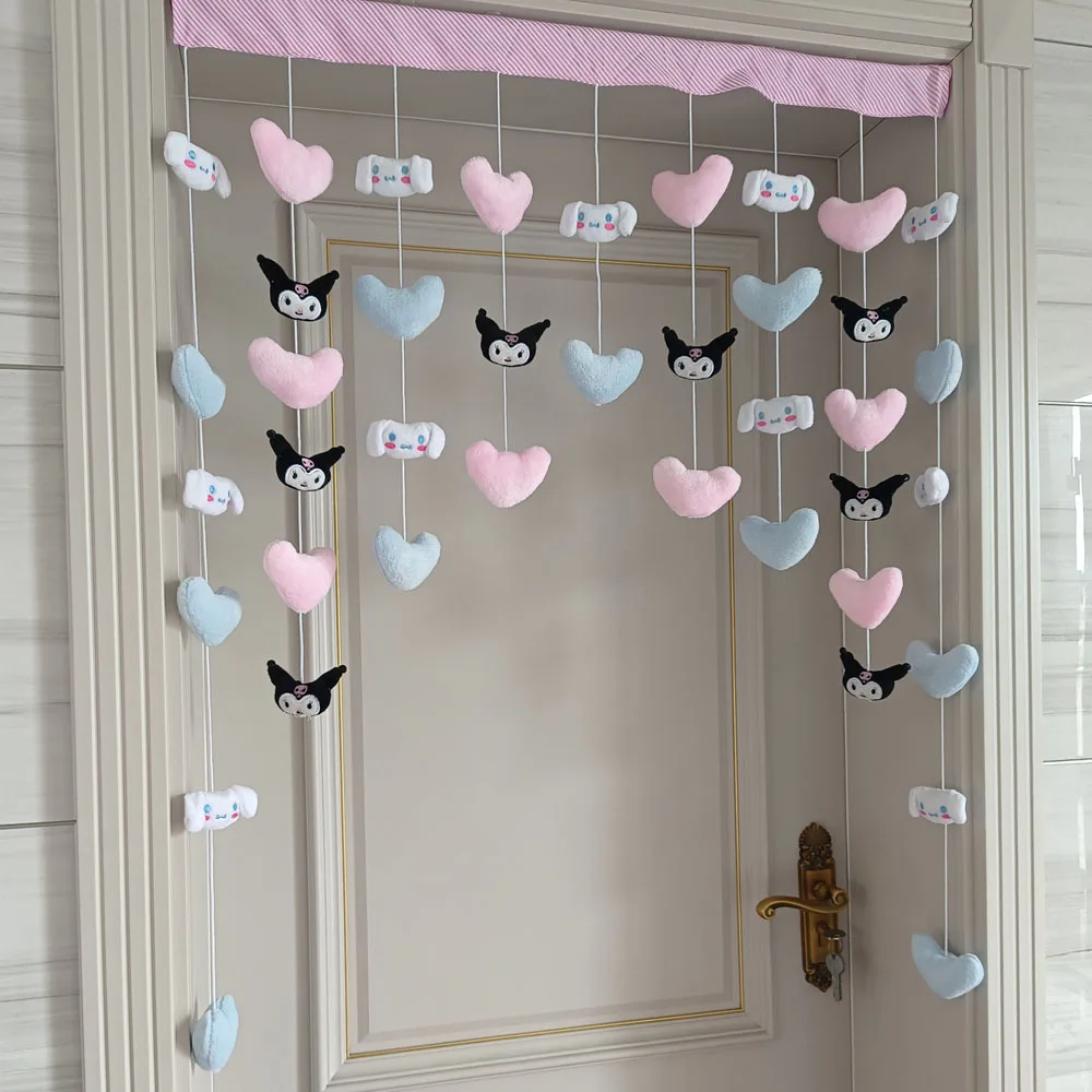 Sanrio аниме тканевая занавеска на дверь Kawaii Kuromi домашняя спальня декоративная без