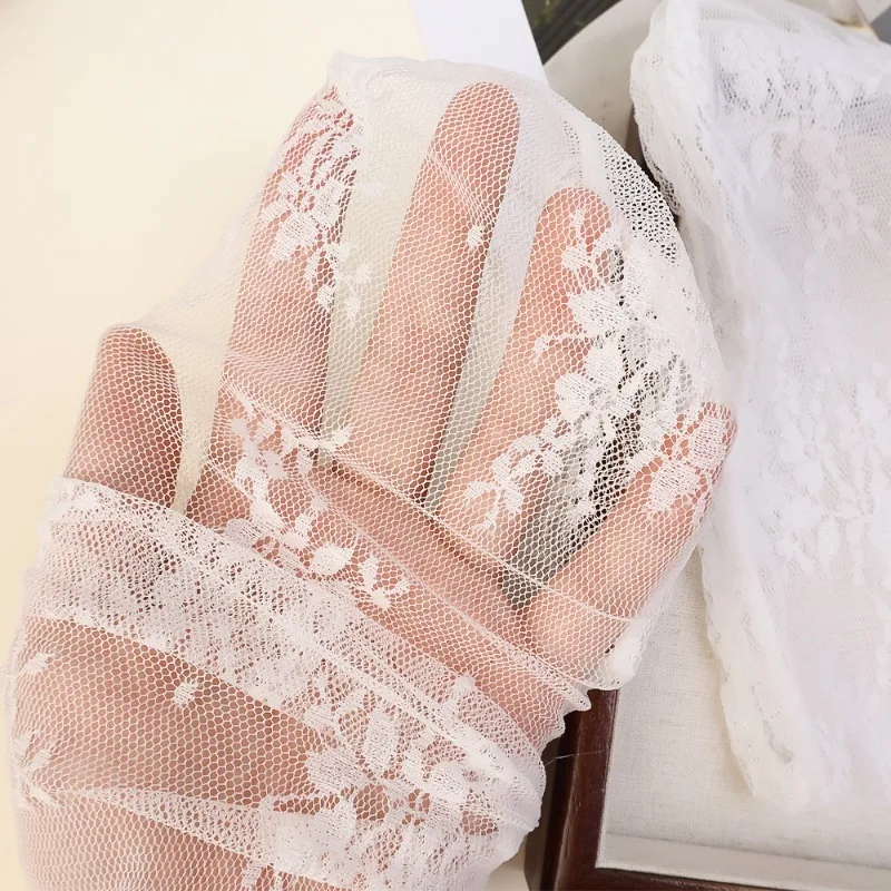 Женские летние кружевные носки с цветочным рисунком ультратонкие прозрачные