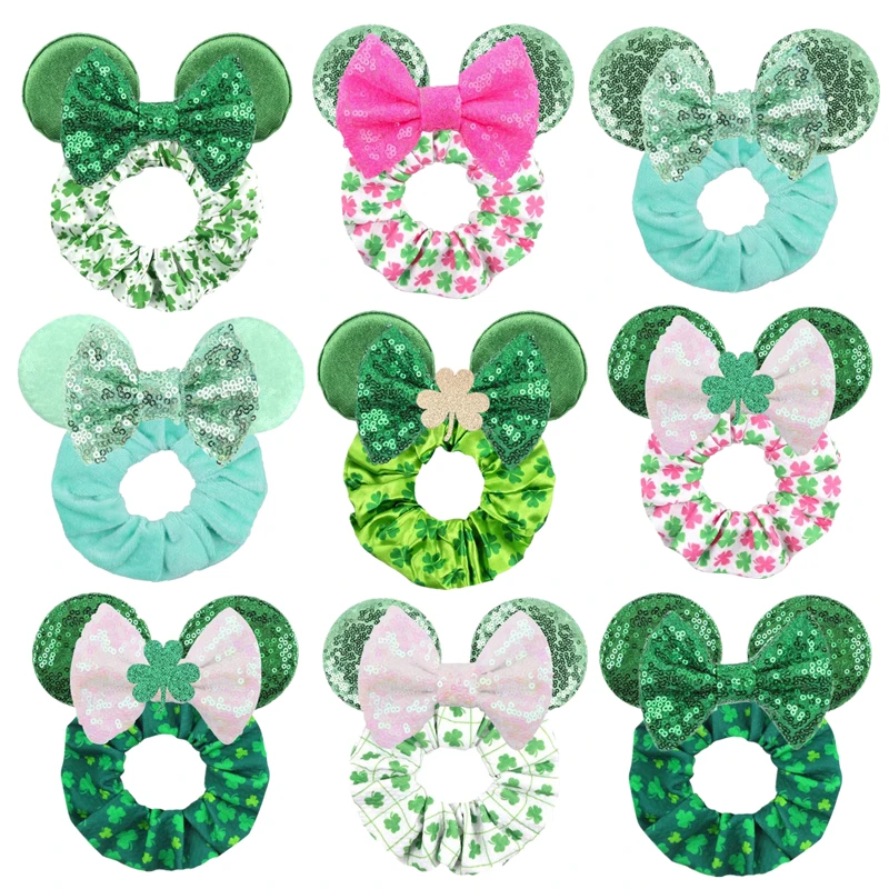 

10 шт./лот новые милые бархатные резинки для волос с ушками в виде мыши эластичная повязка для волос заколка для конского хвоста для принцесс...