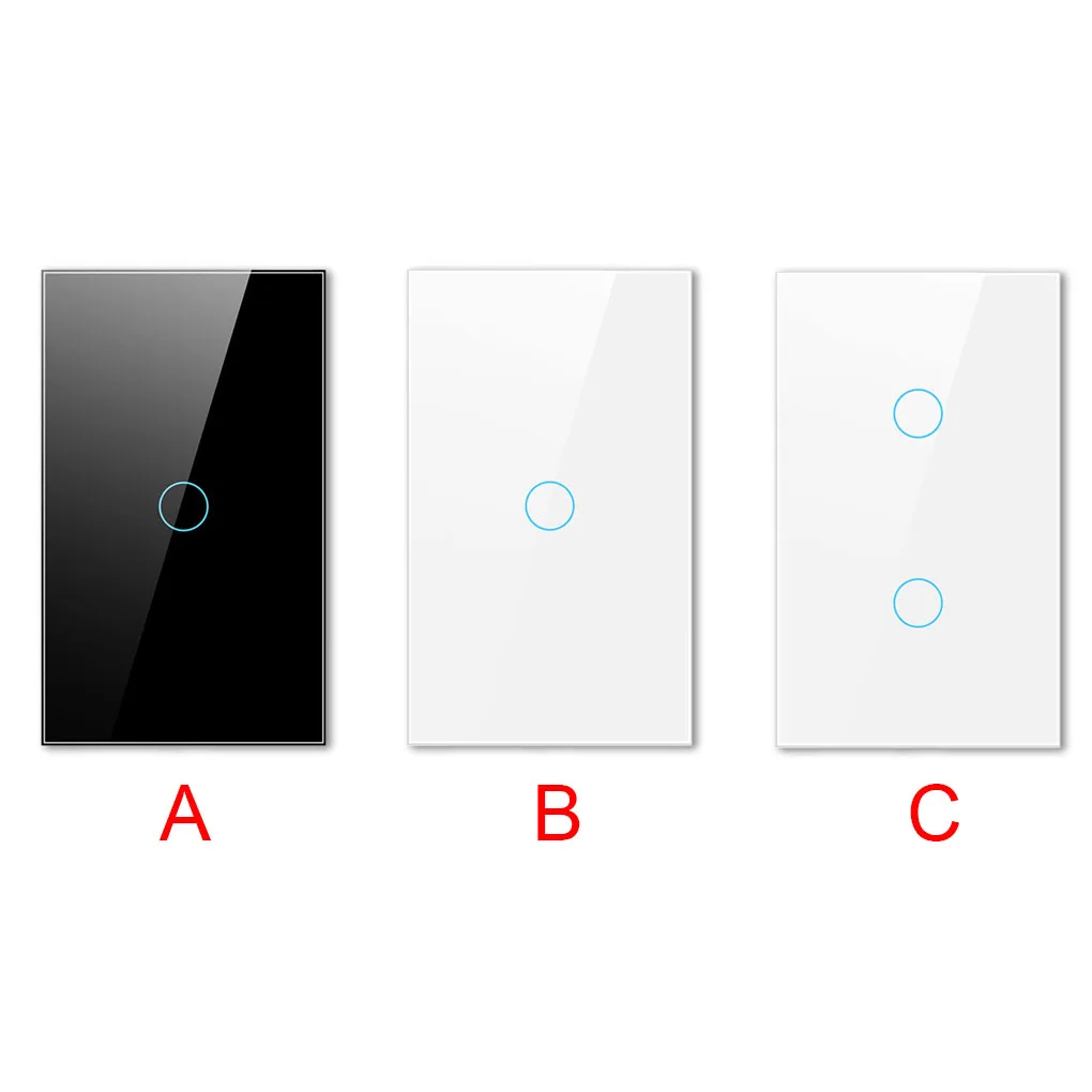 

US WiFi Tuya Touch Switch Sensor Switches Intelligent White 2 Gangs