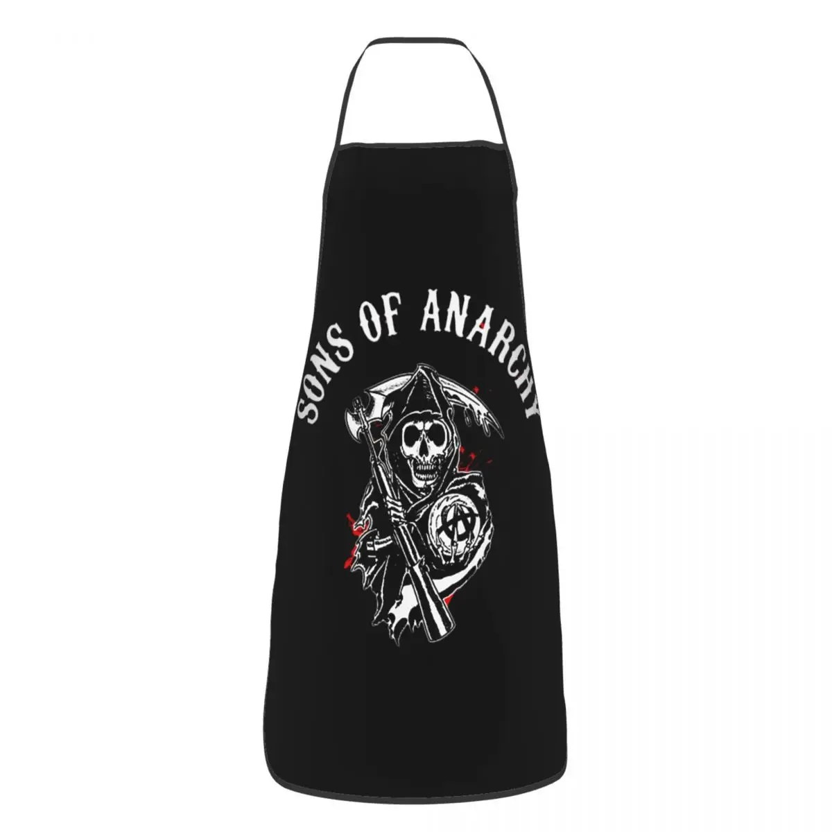 

На заказ забавные фартуки нагрудник «Сыны анархии» для женщин и мужчин, унисекс, кухонный стол для шеф-повара, кухня для приготовления пищи, выпечки, садоводства