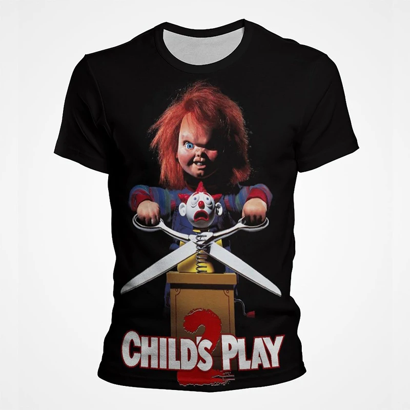 

Horror Movie Child of Play Chucky 3D Print T-shirt Men Women Children Fashion Streetwear Summer Casual Style T shirt Tops Tee
