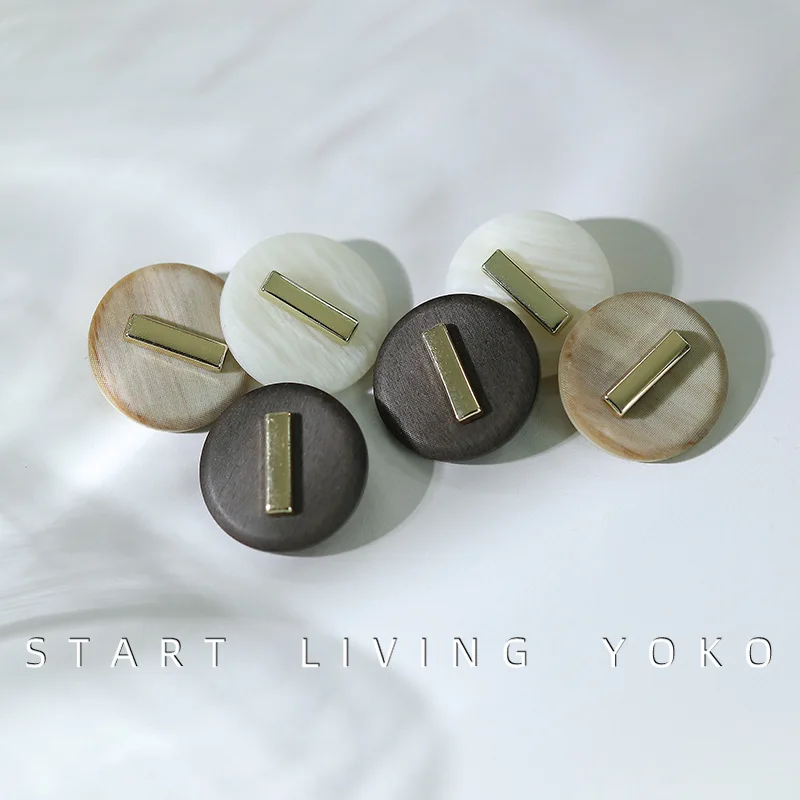 

Round Resin Buttons For Blazer Suit Coat Decorative Crafts Vintage Clothing Apparel Sew Diy Supply Needlework Accessories 6pcs