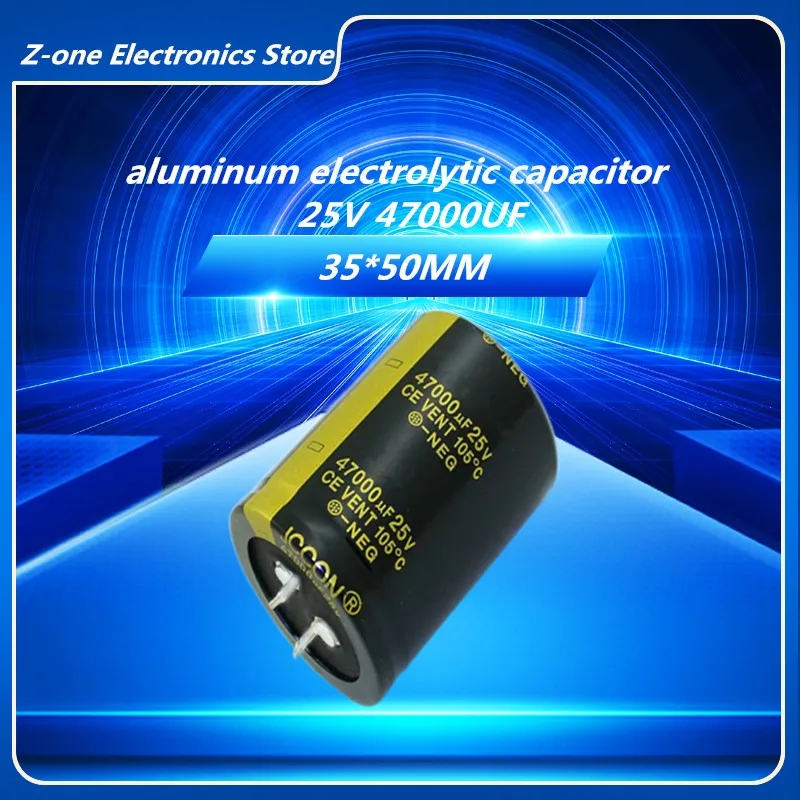 2-5pcs 25V 47000uF 35X50mm High quality Aluminum Electrolytic Capacitor High Frequency Low Impedance 25V 47000uF