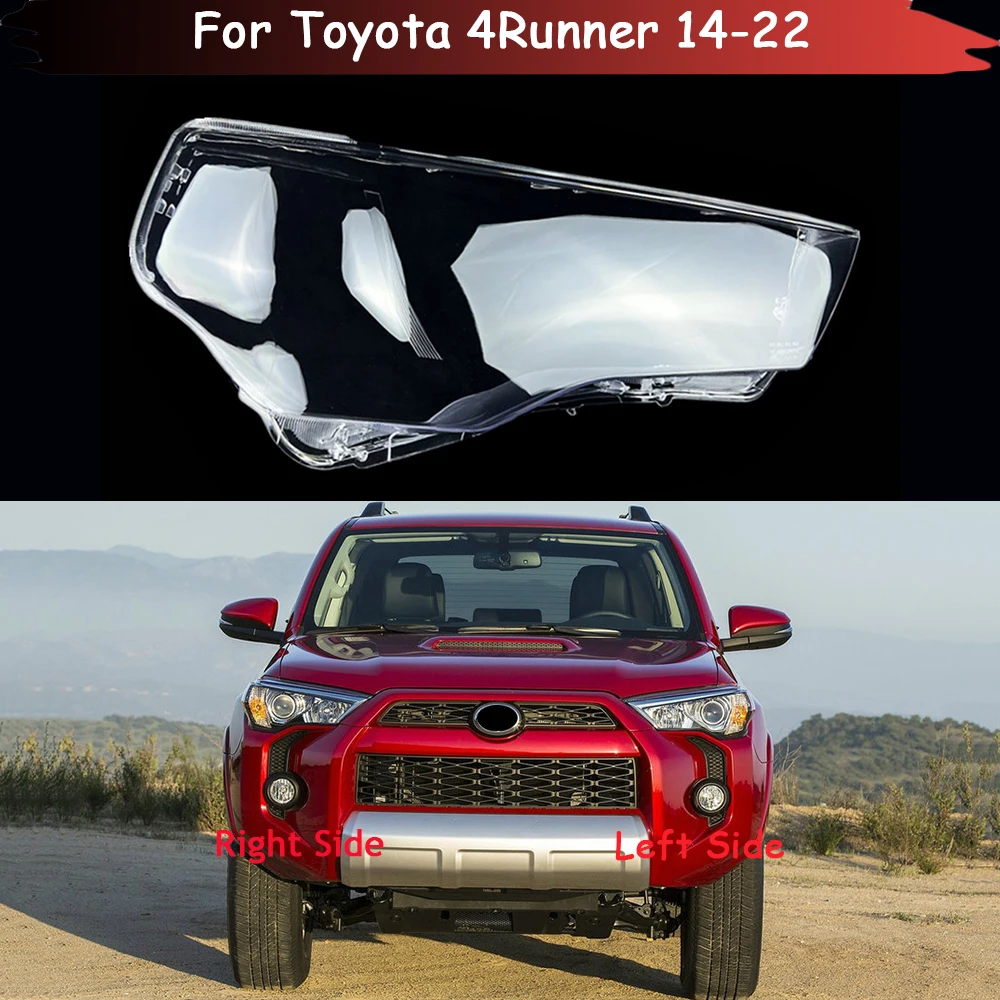 Front Car Headlamp Auto Head Light Case Transparent Lampshade Lamp Shell Headlight Lens Glass Cover For Toyota 4Runner 2014-2022