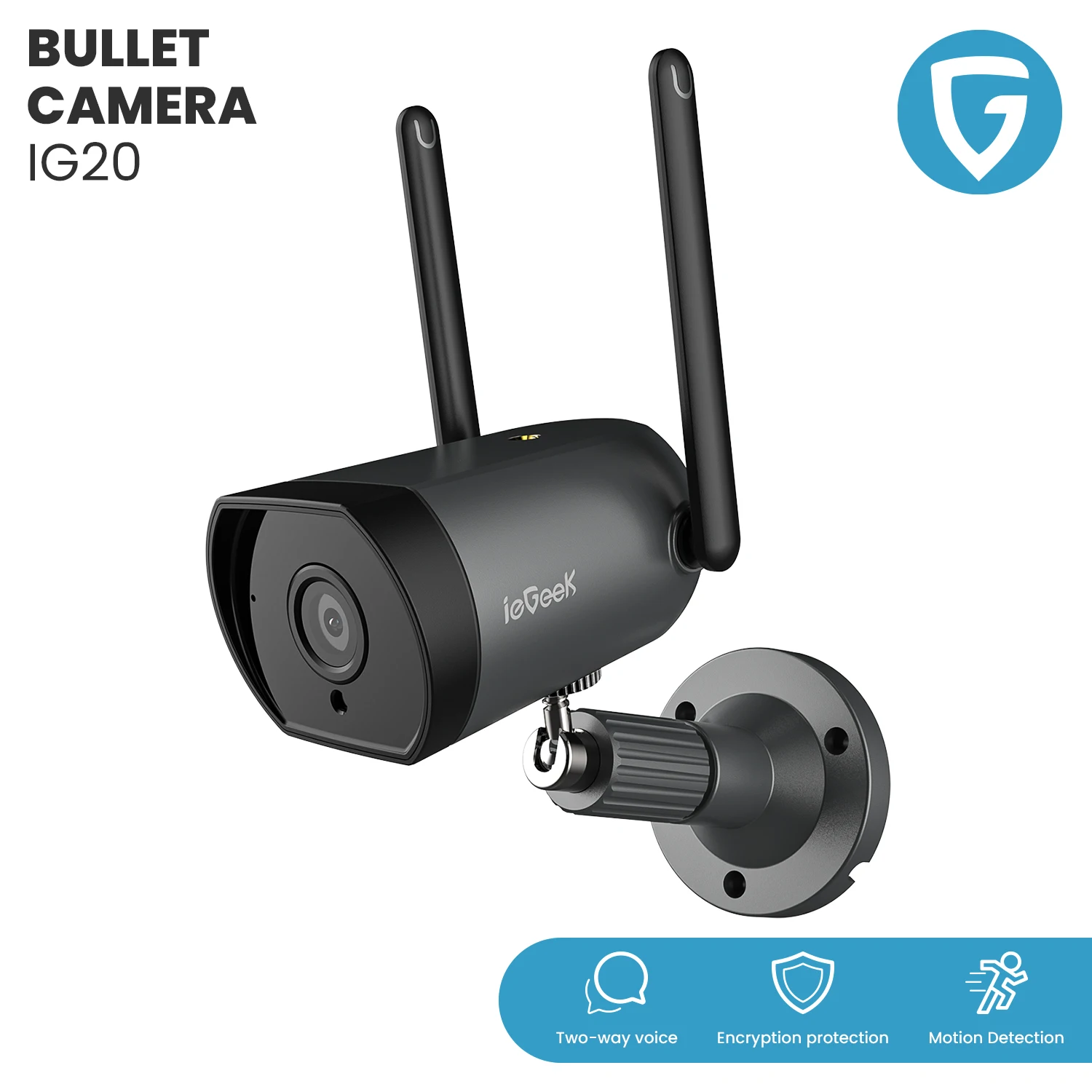 

ieGeek Security Camera Outdoor 25m Night Vision Wireless WiFi Wired CCTV Camera System 1080P Video Home IP Surveillance Camera