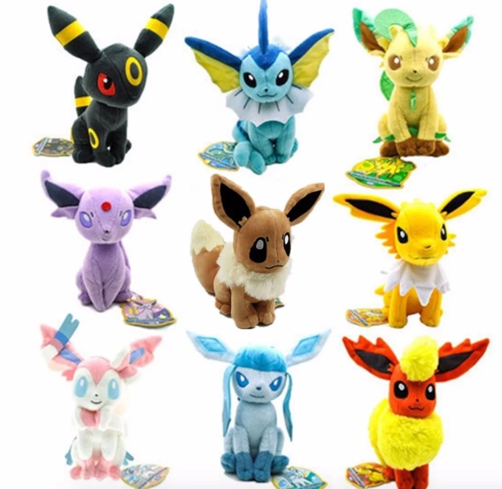 

9pcs/set Eevee Evolution Series Flareon Vaporeon Jolteon Espeon Umbreon Glaceon Leafeon Sylveon Pokemon figure Toy