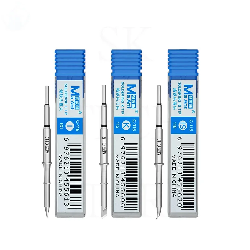 Наконечники паяльника MaAnt C115 I/IS/K Сменная головка для быстрого согрева без свинца