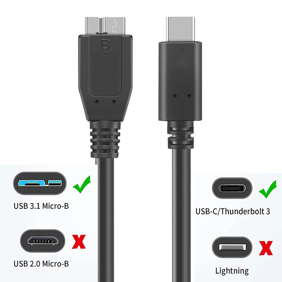 

USB C к Micro B 3,0 кабель 5 Гбит/с Тип C внешний для WD Seagate Samsung Toshiba Lacie портативный жесткий диск кабель для жесткого диска