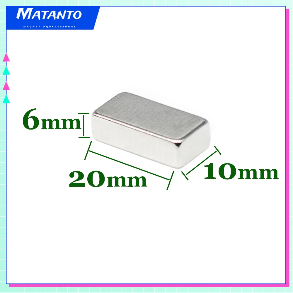 

2/5/10/15/20/30PCS 20x10x6 Quadrate Rare Earth Neodymium Magnet 20x10x6mm Block Strong Powerful Magnets 20*10*6 Permanent Magnet