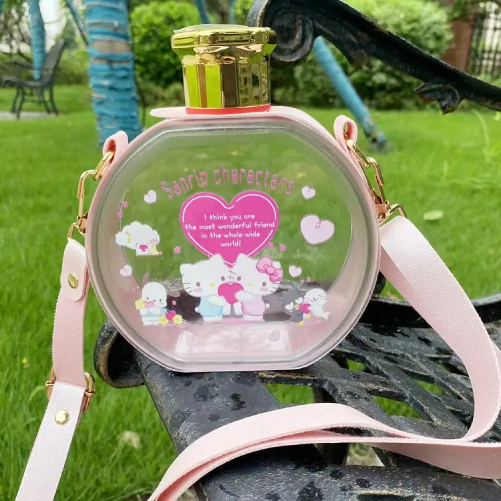 

Kawaii Sanrio, Hello Kitty Water Cup Kuromi новый стиль круглая кукла Kt Water Cup аниме фигурка 450 мл Красивая личность на открытом воздухе