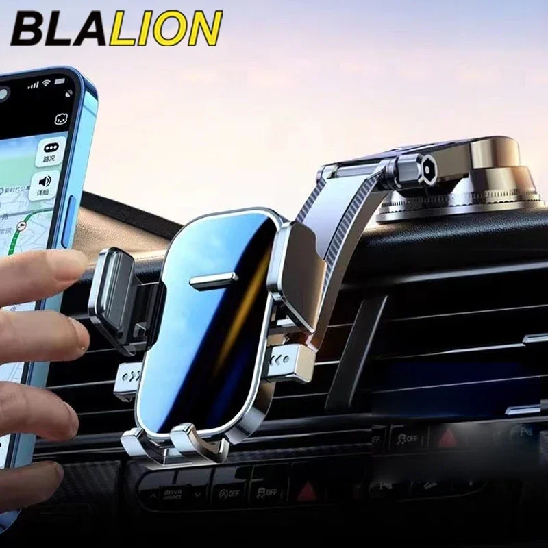 Фото Автомобильный держатель для телефона BLALION, подставка для крепления на приборной панели 360° °   Вращающийся гравитационный держатель для смартфона с кронштейном-удлинителем и поддержкой GPS №1