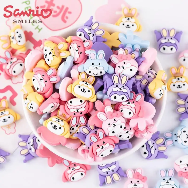 

10Pcs Kawaii Sanrio DIY Accessories Hello Kittys Cinnamoroll Kuromi Anime Cute Pencil Case Hairpin Decoration Toys for Girls