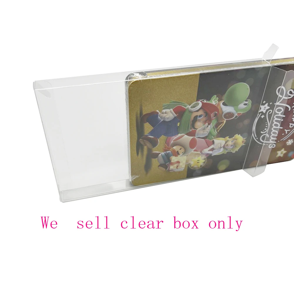 

10 pcs a lot Transparent PET Protector Collection Box Storage Case Protection Box for Switch for N-S iron box Game Box