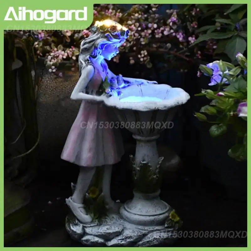 

Angel Resin Lamp Statue Flower Fairy Statue Solar Light Luminous Elf Girl Led Solar Creative Landscape Lamp Garden Crafts