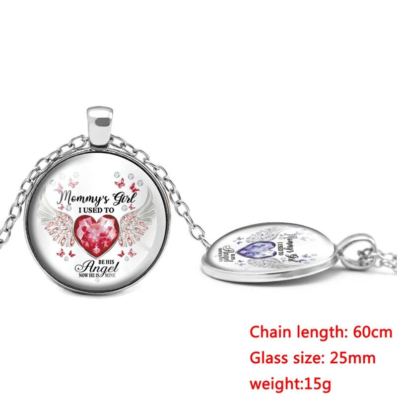 Новинка 2022 ожерелье для мамы и девочки кулон в форме сердца камень крылья ангела