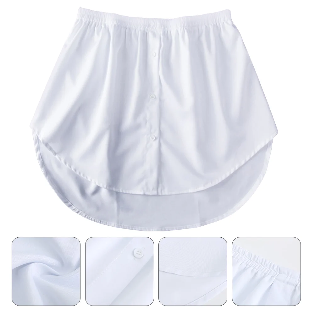 

Fake Skirt Peplum Blouse Girl Hem Versatile Shirt Decorate Cotton Woman Women's Decoration