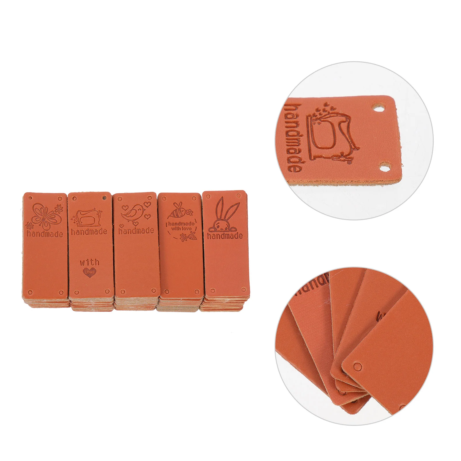 

Tagscrochet Leatheritems Taglabels Made Label Love Button Embossed Holes Knit Accessories Sewing Clothing Decoration