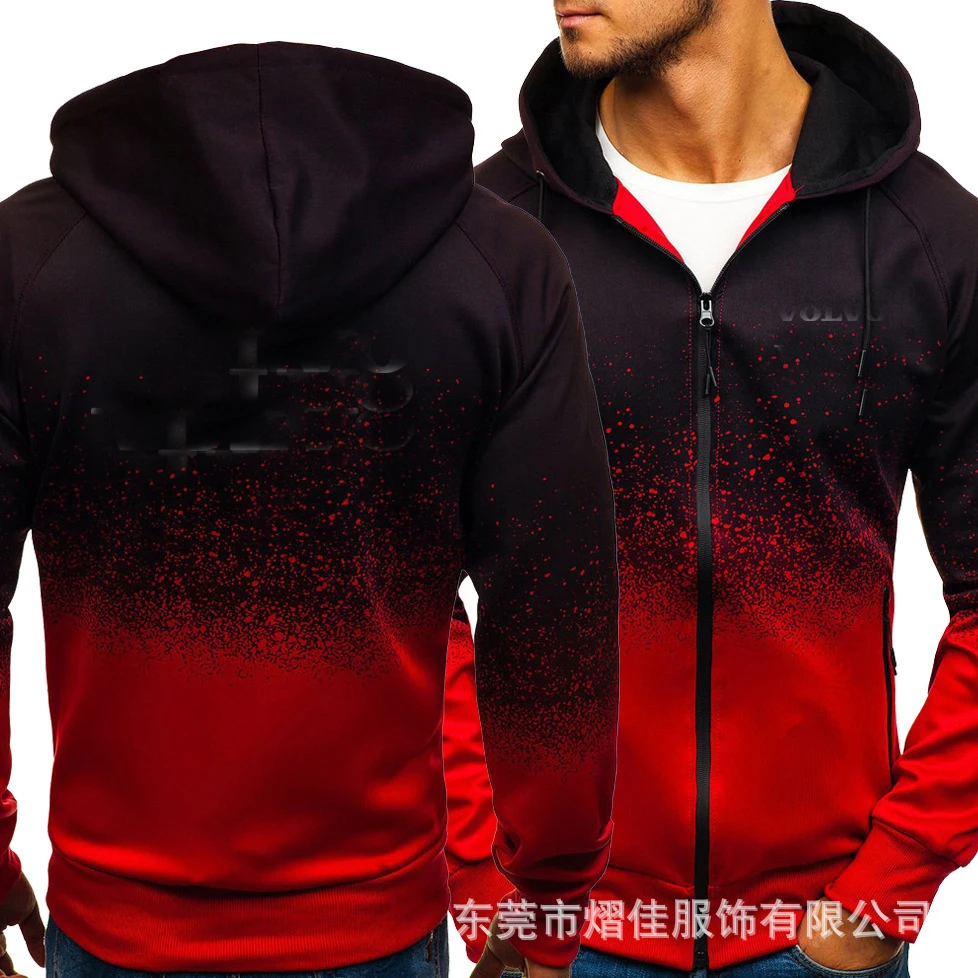 

2022 Fashion Men's Hoodies Casual Harajuku Gradient color Cardigan Coat Mens Fleece Outdoor Sweatshirts zipper Jacket
