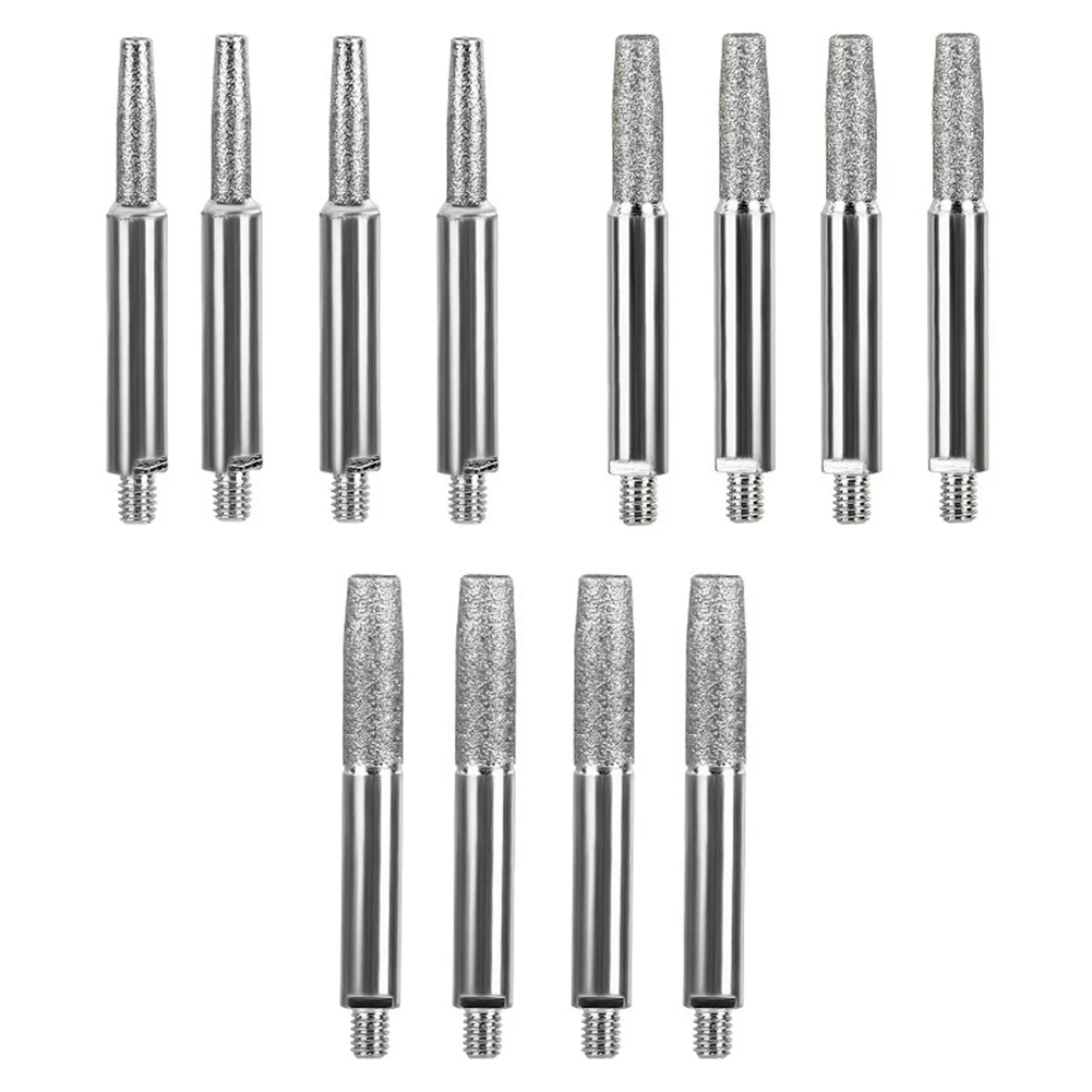 

12 Pcs Carbide Burrs Grinding Bit 4/4.8/5.5mm For Hand Crank Chain Saw Sharpener Chainsaw Jig Polishing Tools Accessories