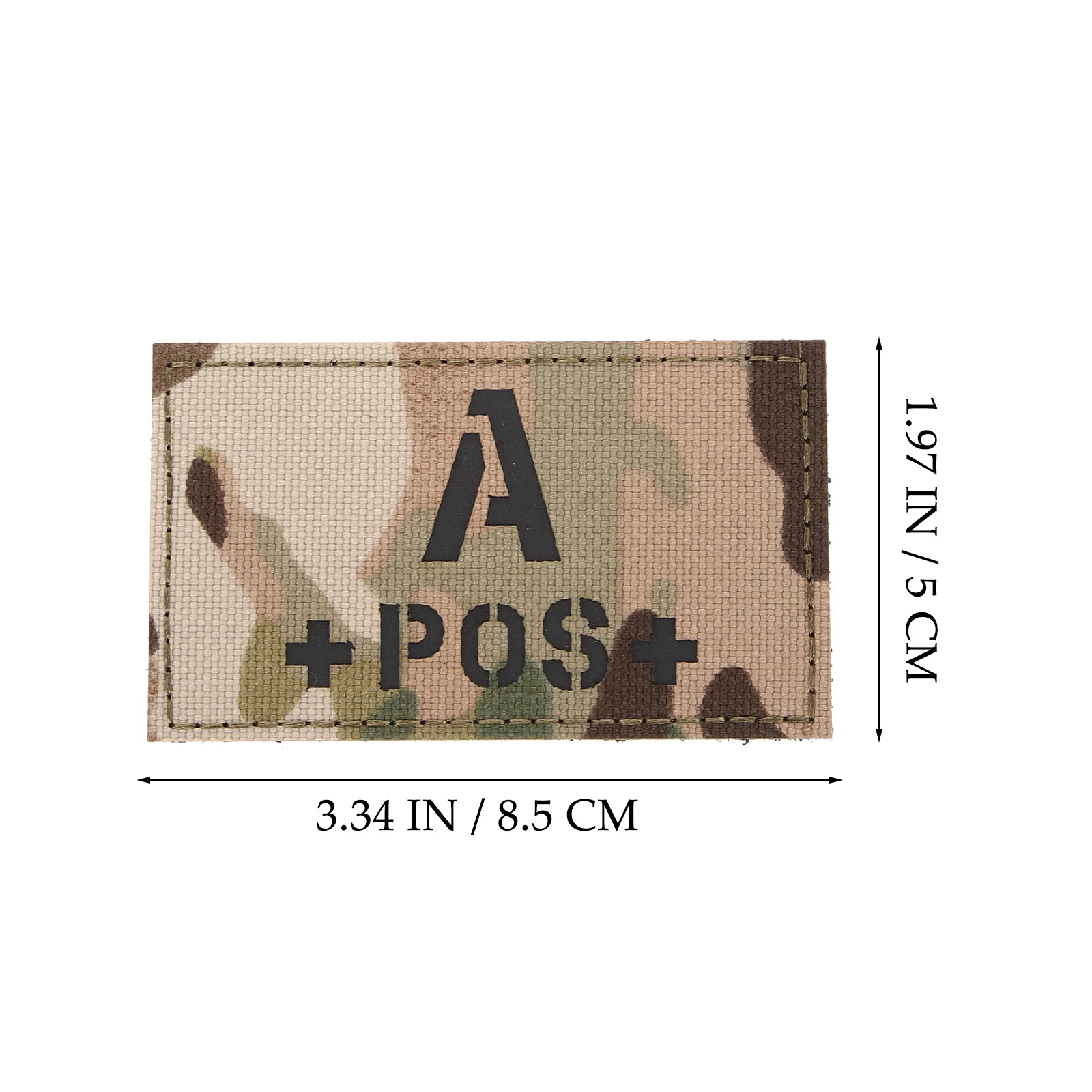 

Blood Type Patch Badges A B Hook Clothing Patches Positive Camouflage Backpack