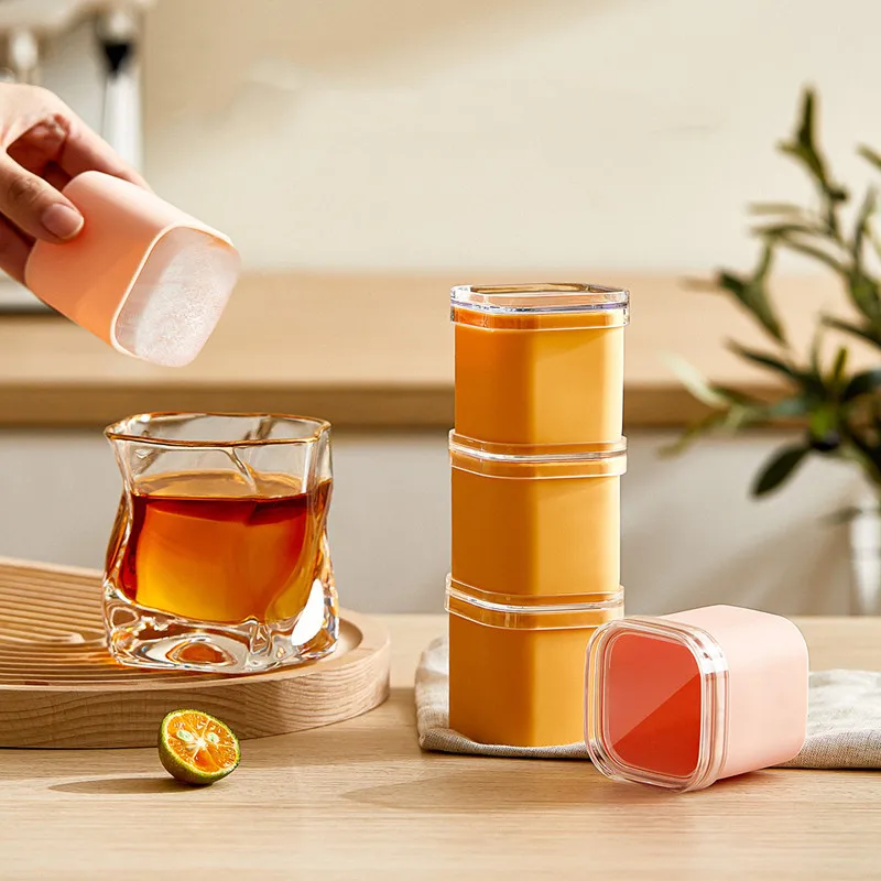 

Silicone Ice Cube Mould DIY Whiskey Cocktail Ice Molds BPA Free Square Ice Maker Quick Freezer Ice Box Kitchen Gadgets Bar Tools