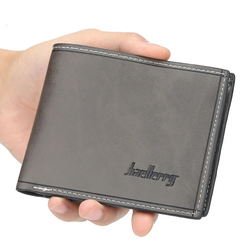 

Men Wallet Leather Luxury Business Foldable Wallets Slim Billfold Credit Card Holders Purses Vintage Minimalist Wallet for Men
