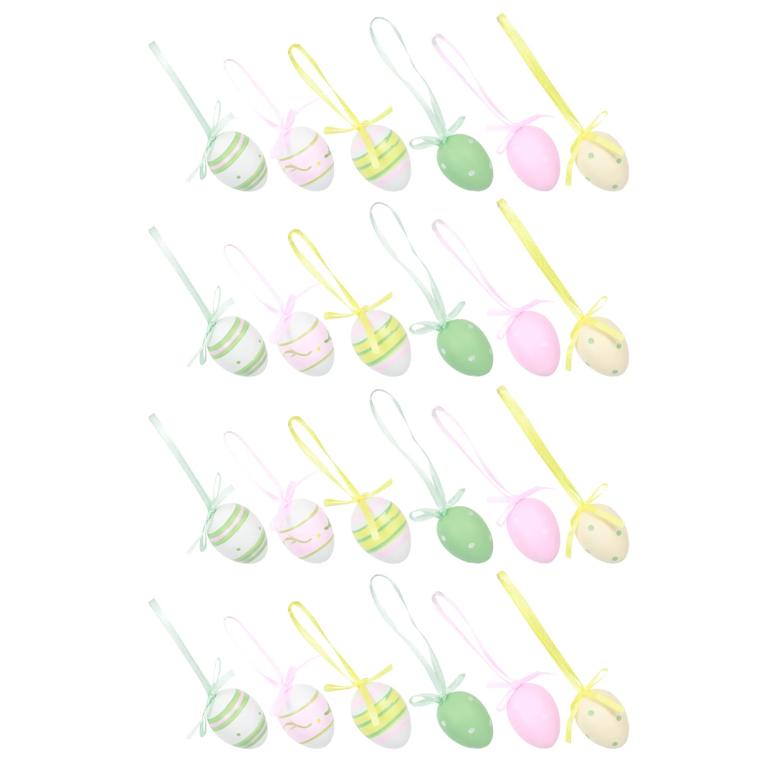 

24Pcs Decorative Easter Eggs Home Festival Hanging Eggs Colorful Eggs Pendant