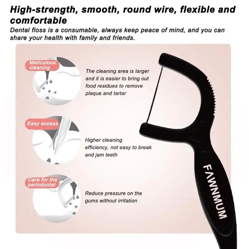 

/box Dentals Flosser Picks Teeth Stick Tooth Clean Oral Cleaning Care Disposable Floss Thread Toothpicks Oral Hygiene Care