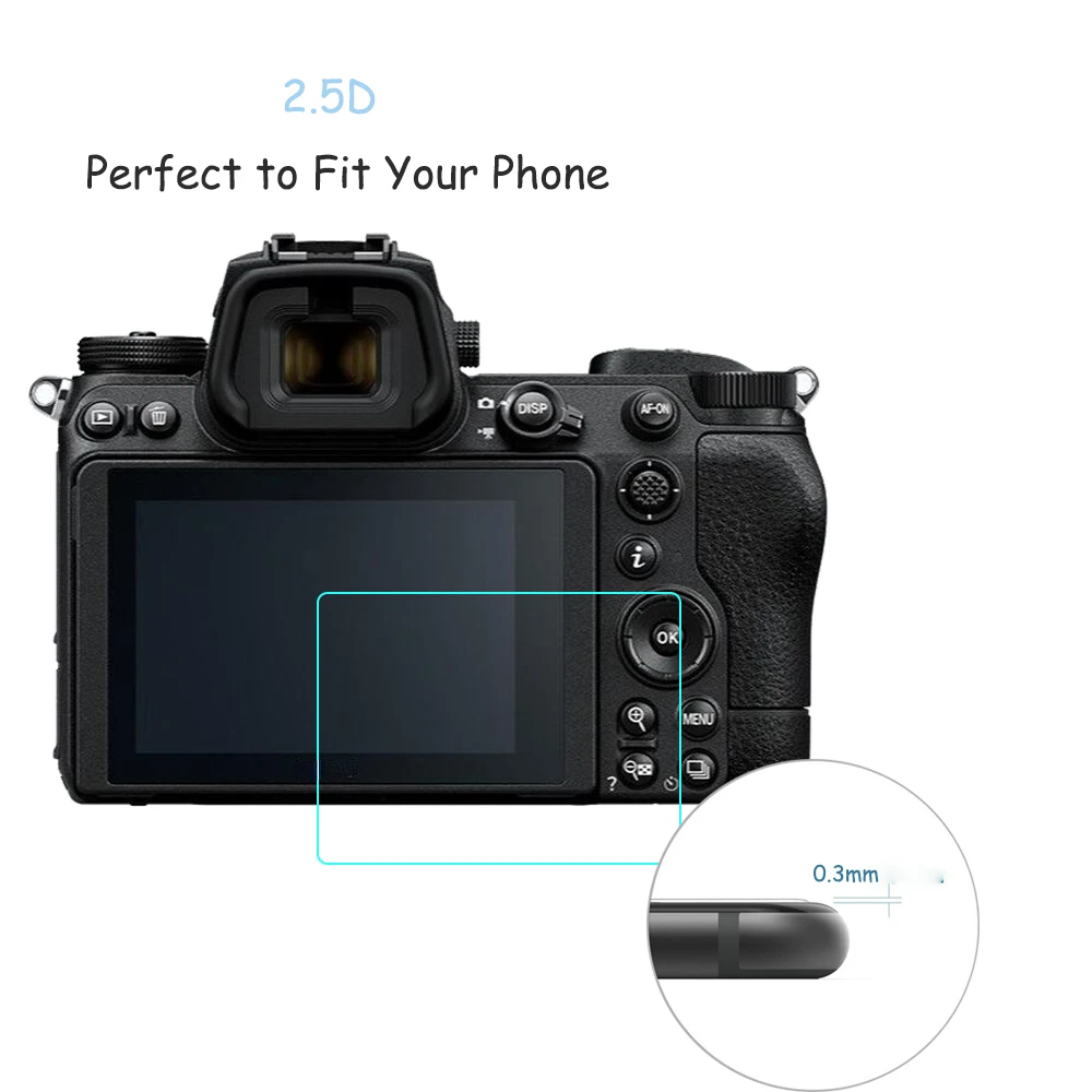 2 шт. 2.5D 9H прозрачное закаленное стекло для защиты экрана Nikon Z6II Z7II Z62 Z72