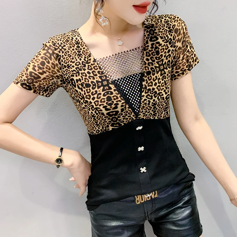 Новинка лета 2022 модная женская футболка с вырезами и V-образным вырезом сетчатые