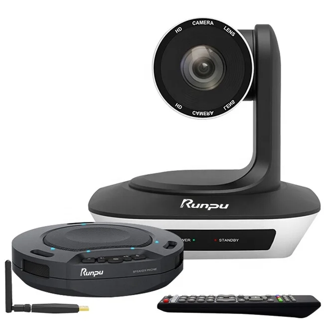 

Conference Webcam 3X Zoom Video Conferencing Equipment 100 Wide Angle Wireless Cascading HD 1080P Video Conferencing System