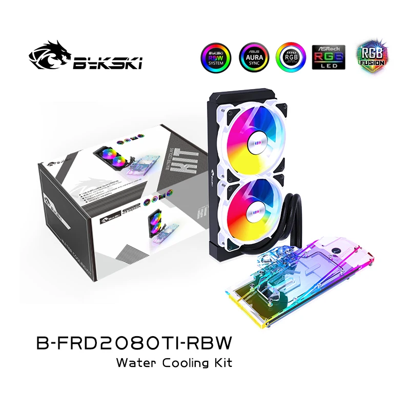 

Bykski B-FRD2080TI-RBW,GPU AIO Cooler For NVIDIA RTX 2080Ti /2080 /2070/2060 Founders Edition,All In One VGA Liquid Cooling Kit