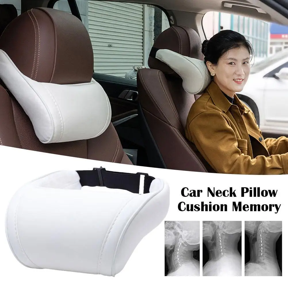

Подушка для шеи из пены с эффектом памяти, Автомобильная подушка из пены с эффектом памяти для облегчения боли в шеи, совместима с Tesla Model 3 Y X