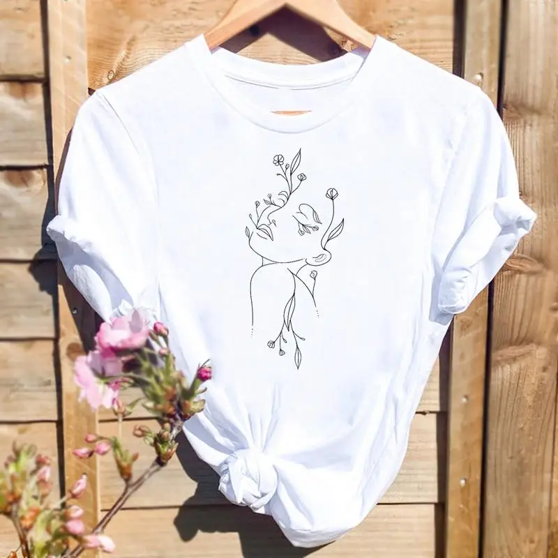 

Women T Shirt Summer T-shirts Style New 90s Trend Ladies Print Female Graphic Top Short Sleeve Fashion Cartoon Tee T-Shirt