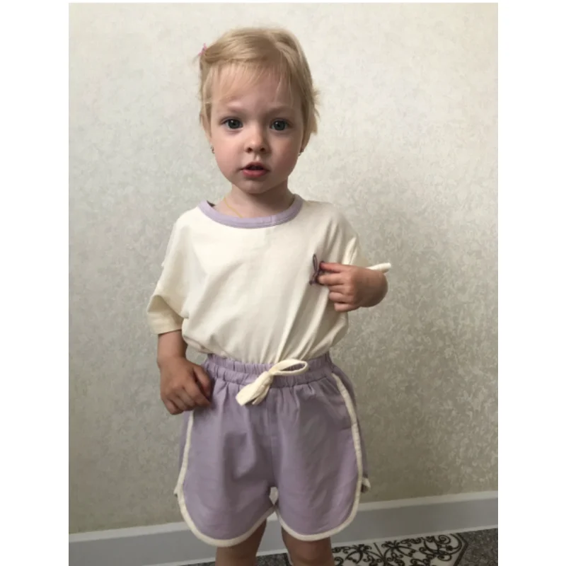 

Baby Cartoon Embroidery Outfits Boy Bunny Leisure Tracksuit Girls Short Sleeve+Shorts Clothes Sets Summer Fruits Infant Suits