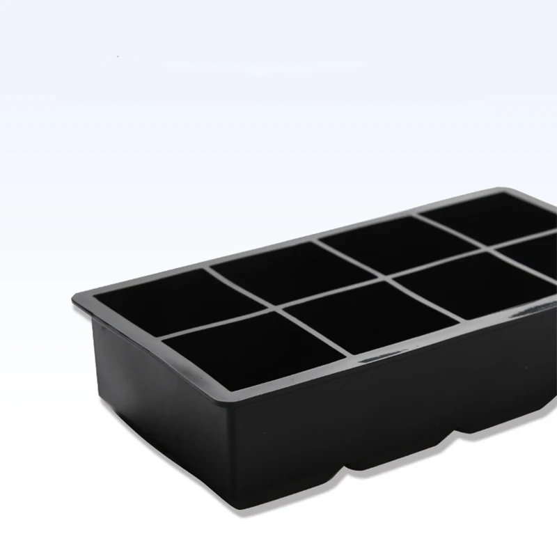 4/6/8/15 Grid Big Ice Tray Mold Box Large Food Grade Silicone Ice Cube Square Tray Mold Diy Bar Pub Wine Ice Blocks Maker Model images - 6