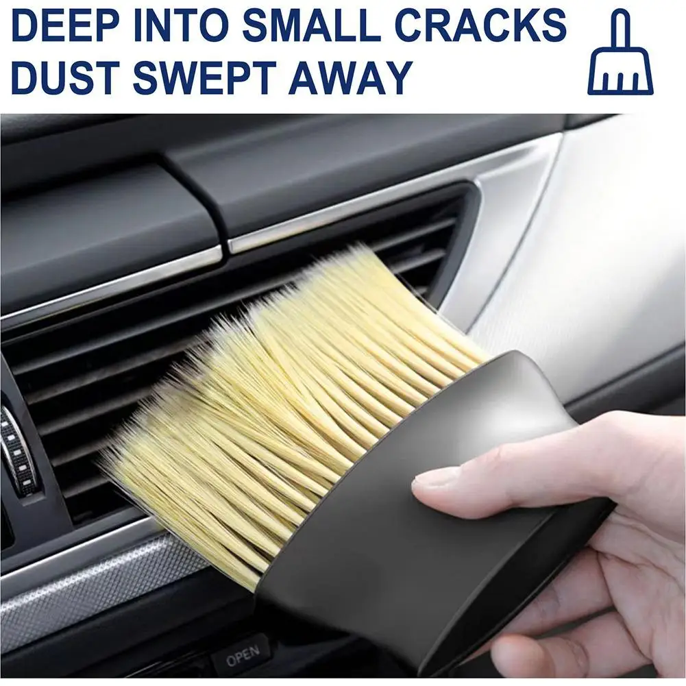 

1Pair Car Air Conditioning Brush Gaps Cleaning Brushes Soft Remove Dust Broom Ergonomic Design Beauty Detail Multi-functional