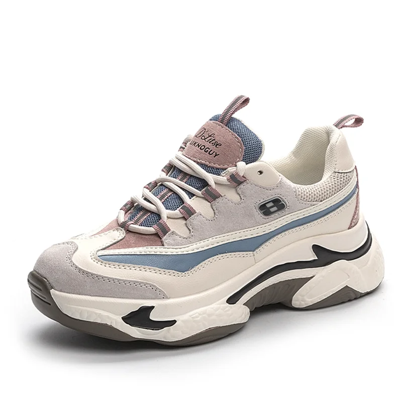 

Autuspin Retro Flat Platform Sneakers Women Winter Autumn Cow Leather Breathable Cozy Casual Shoes Outdoor Trendy Footwear 35-40