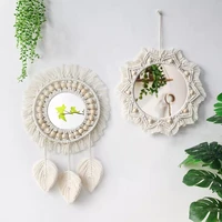 wall mirror macrame decorative mirrors boho home decor wall hanging mirror for living room decoration bedroom baby nursery gift