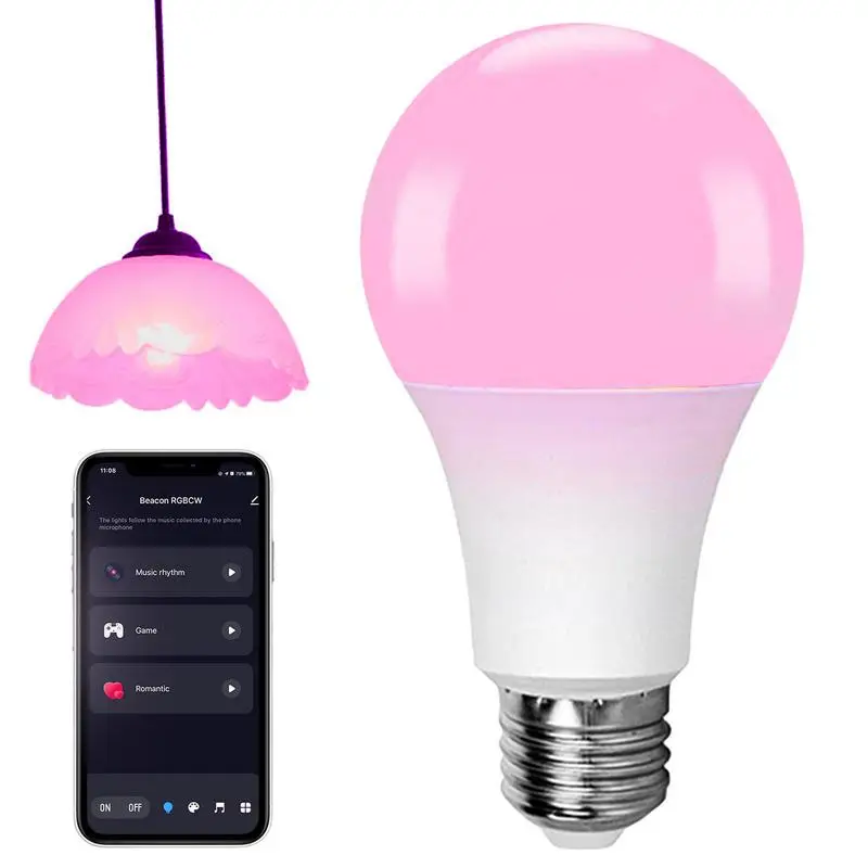 

Умные светодиодные лампы RGB E27, 9 Вт, с пультом ДУ