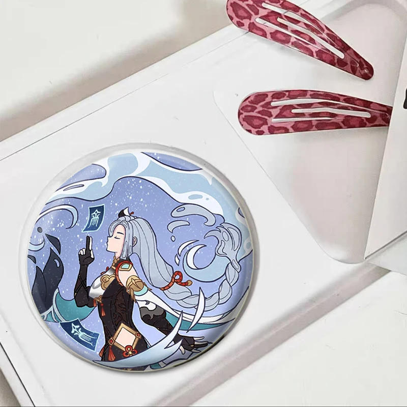 Фото Игровой значок Genshin Impact Badge Furina,Kamisato Ayaka,Barbatos, kaedeхара Kazuha,Yae Miko,Balladeer, нахида, эмалированные булавки для подарка №5