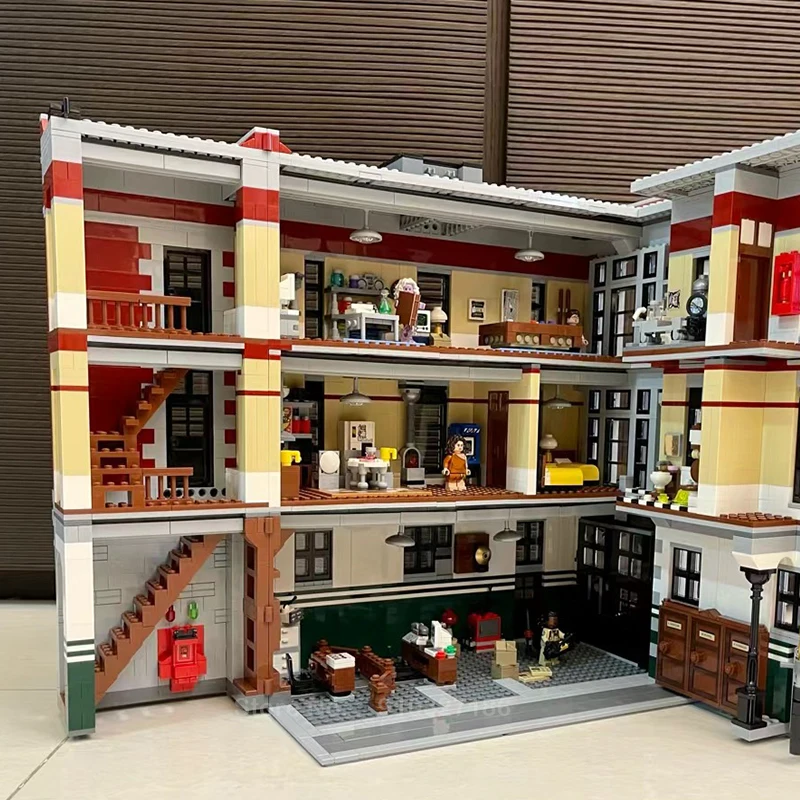 4634 шт. вид на улицу города охотники за привидениями штаб пожарного 16001