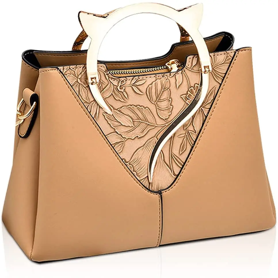 

Bag Elegant Small Women's Handbag with Chic Cat Shape Handle Fashion Women's Shoulder Bag with Adjustable Shoulder Khaki