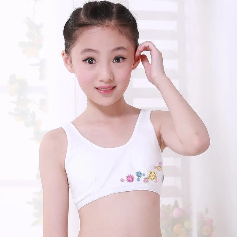 

Teens Bra Cotton Girls Sports Underwear Teenager White Black Pink Blue Girl Training Bra Growing Children Quality Top Tanks Bra