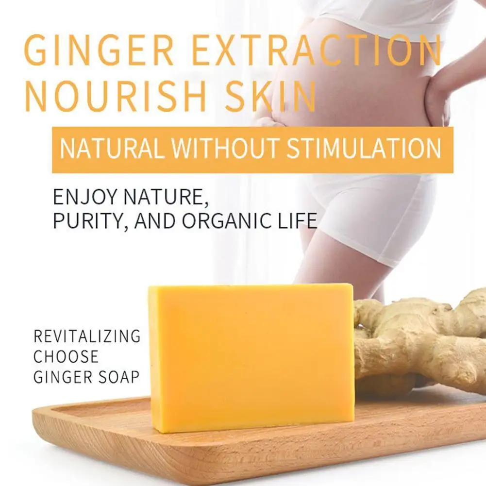 

Turmeric Soap Face Cleansing Anti Acne Skin Brighten Remove Pimples Dark Spot Lightening Handmade Ginger Essential Oil Body Bath