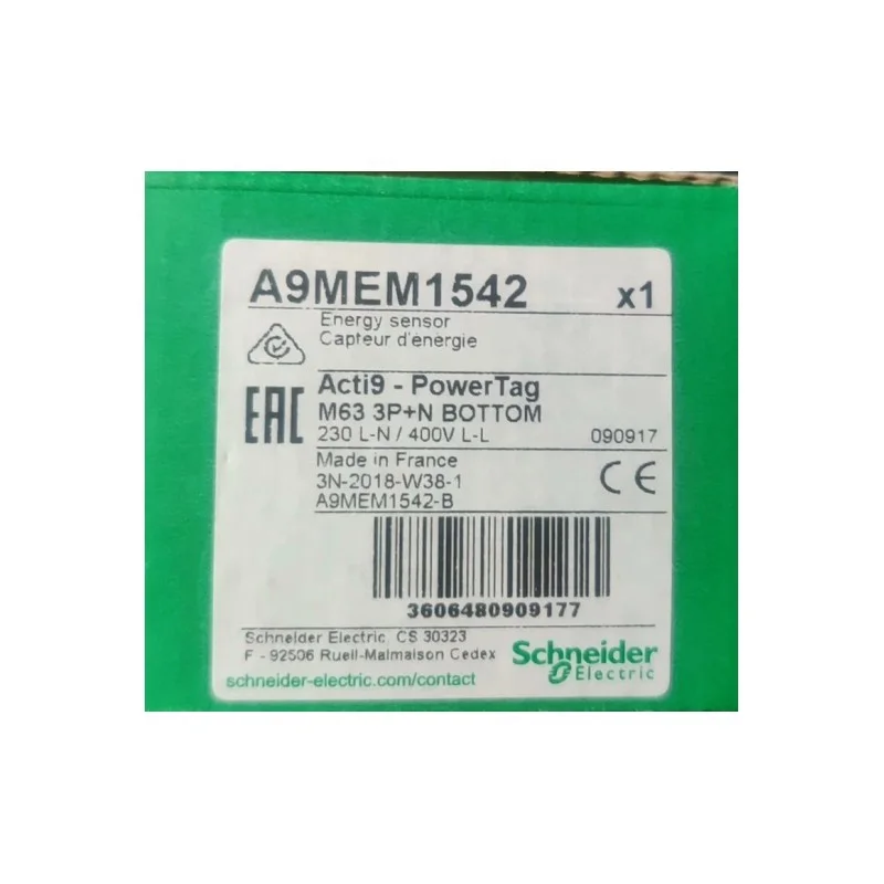 

Новый оригинальный датчик энергии A9MEM1542, PowerTag Monoconnect 63a 3P + N нижнее положение