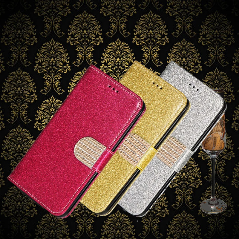 Bling Diamond Leather Wallet Leather Case For ASUS ZenFone 4 Max ZC520KL X00HD phone cover
