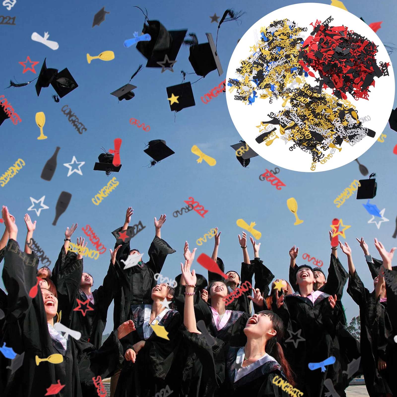 

3 Packs 2021 Graduation Throw Decors Party Photo Props